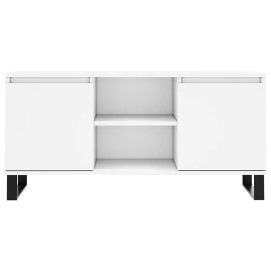 Kacia Wooden TV Stand With 2 Doors In White