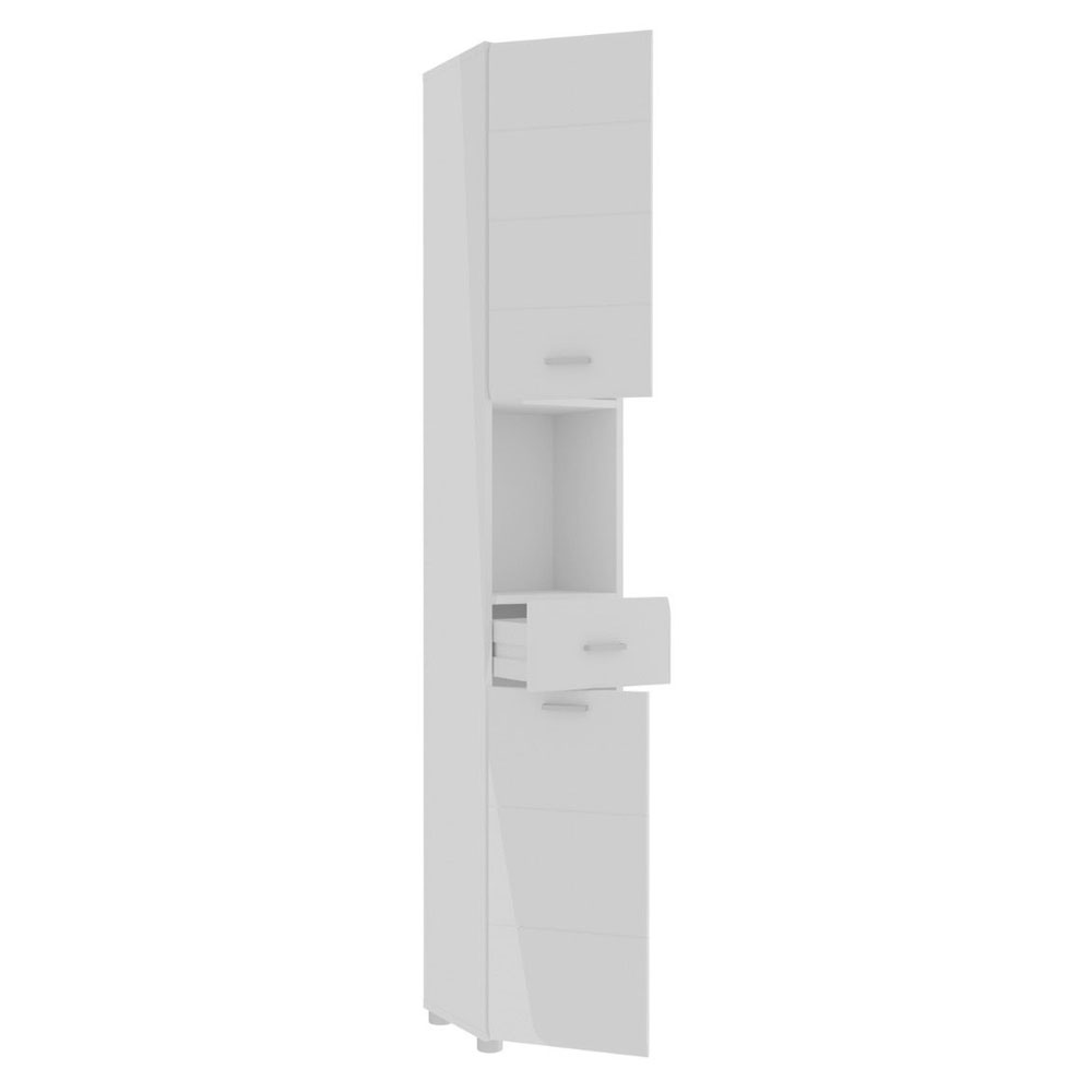Kaelio Wooden Bathroom Furniture Set with White High Gloss Front