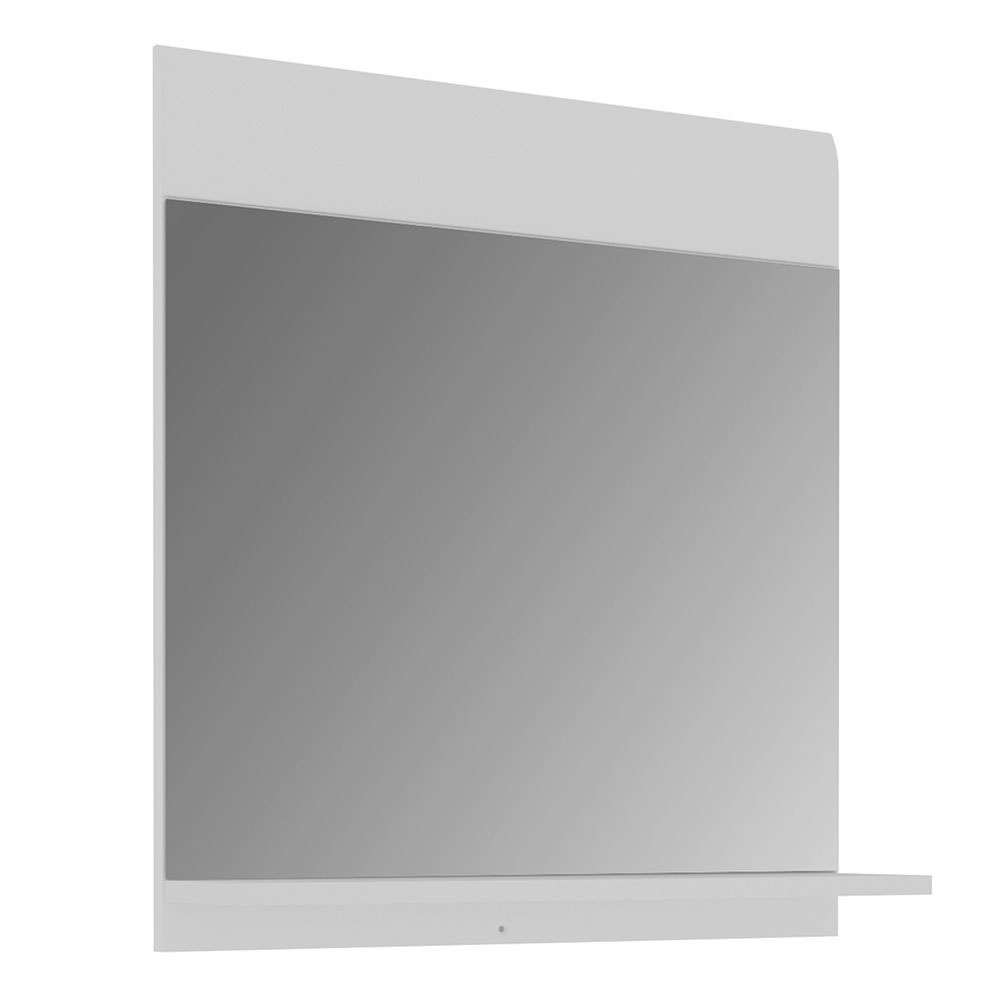 Kaelio Wooden Bathroom Wall Mirror with White High Gloss Frame