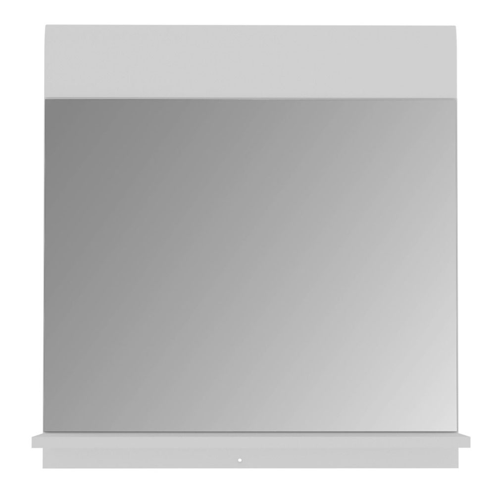 Kaelio Wooden Bathroom Wall Mirror with White High Gloss Frame