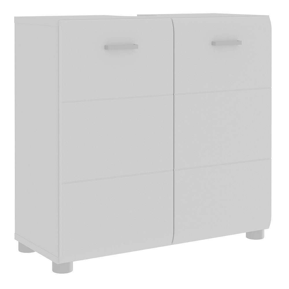 Kaelio Wooden Vanity Unit with White High Gloss Front