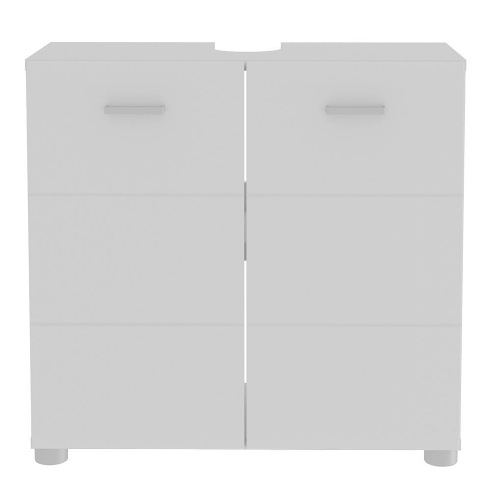 Kaelio Wooden Vanity Unit with White High Gloss Front