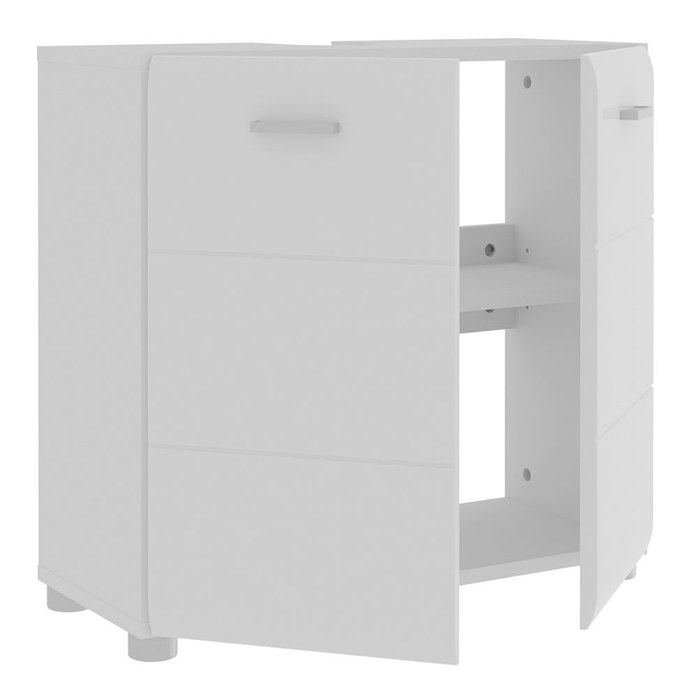 Kaelio Wooden Vanity Unit with White High Gloss Front