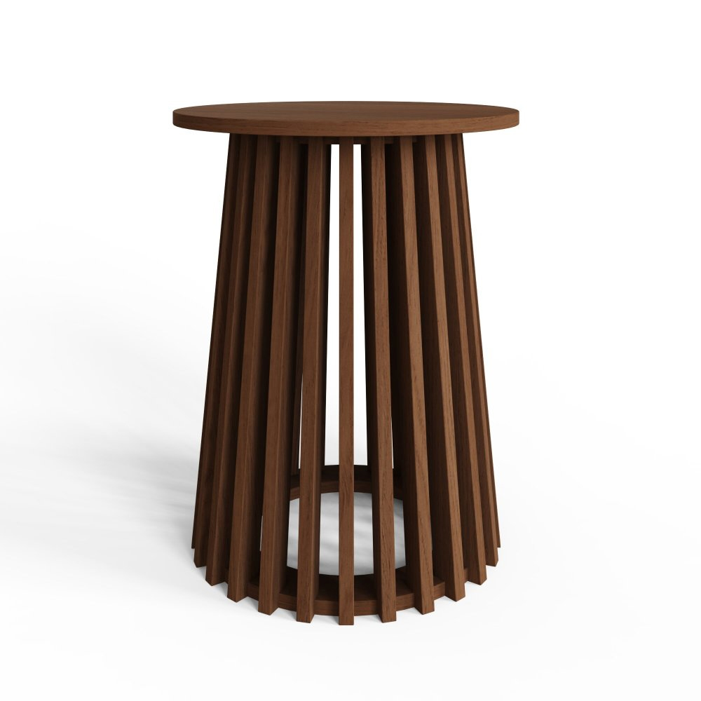 Kaevor Wooden Side Table in Walnut