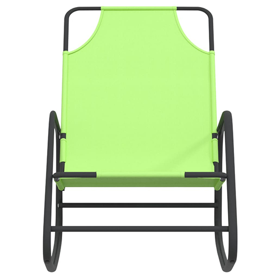 Kahili Set Of 2 Textliene Fabric Rocking Sun Lounger In Green