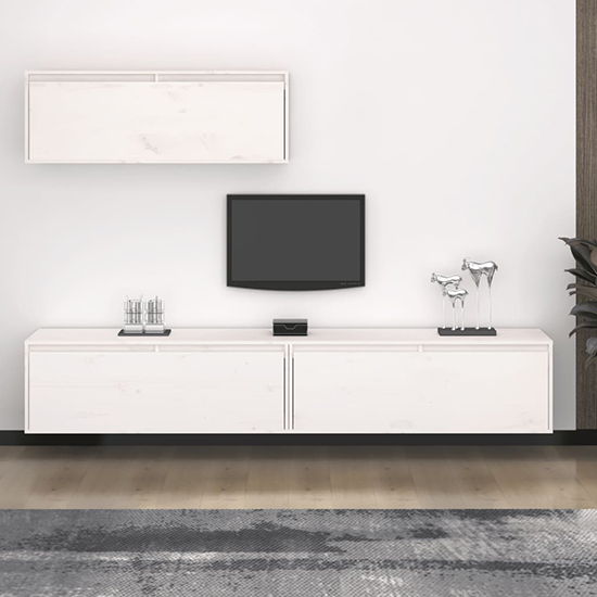 Read more about Kahoni solid pinewood entertainment unit in white