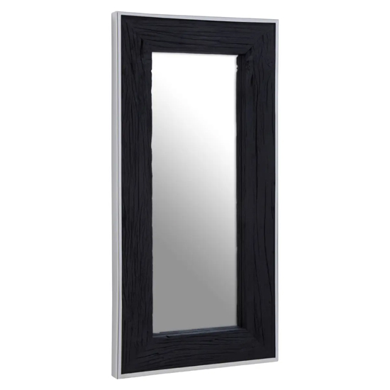 Product photograph of Kaia Wall Mirror Rectangular With Black Wooden Frame from Furniture in Fashion