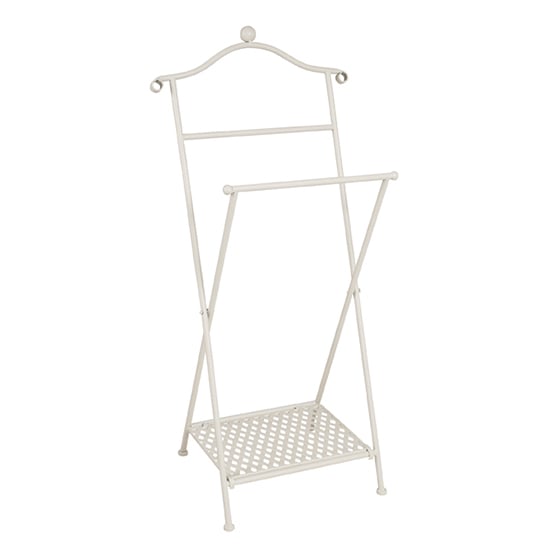 Kaibito Metal Valet Stand In Whitewashed