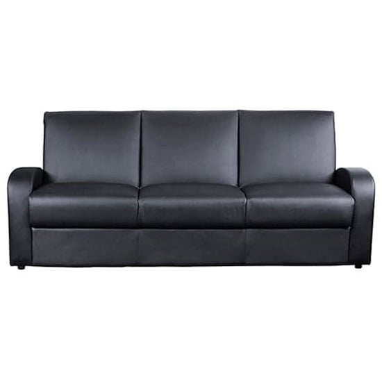 Photo of Kailey pu leather sofa bed in black