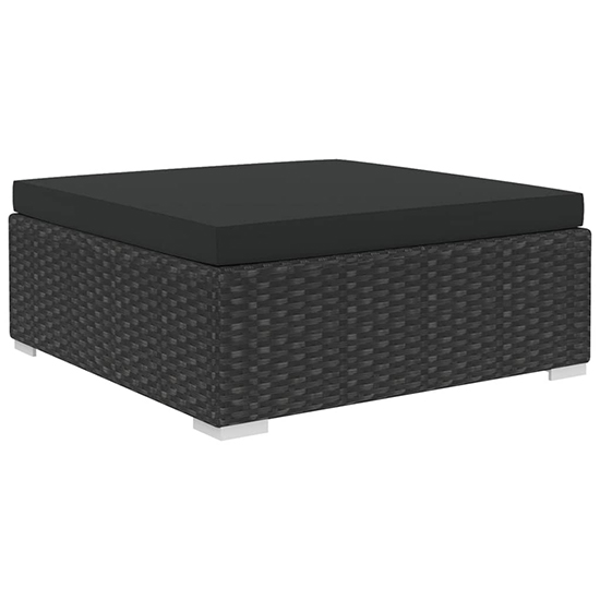 Kaira Rattan 6 Piece Garden Lounge Set With Cushions In Black