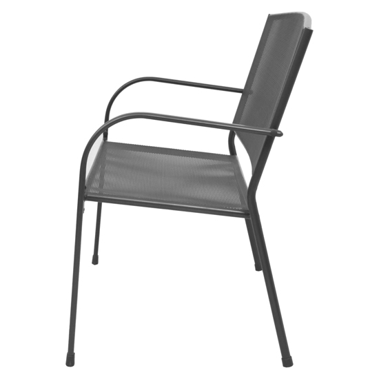 Kaira Steel And Mesh Garden Seating Bench In Anthracite