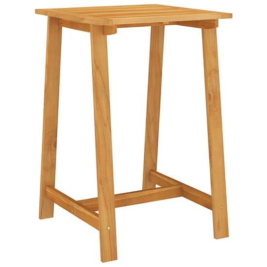 Kairi Outdoor Wooden Bar Table With 4 Brown Poly Rattan Stools
