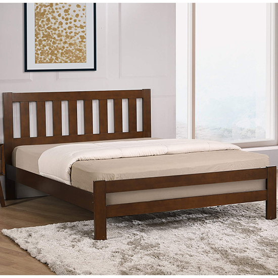 Kairos Solid Hardwood Single Bed In Rustic Oak