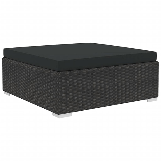 Kairu Rattan 6 Piece Garden Lounge Set With Cushions In Black