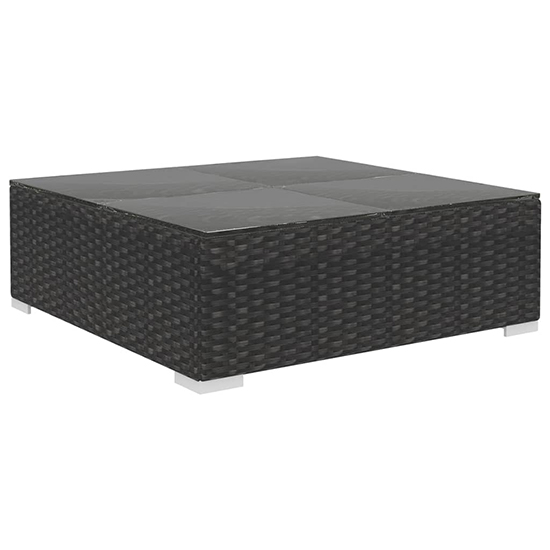 Kairu Rattan 6 Piece Garden Lounge Set With Cushions In Black