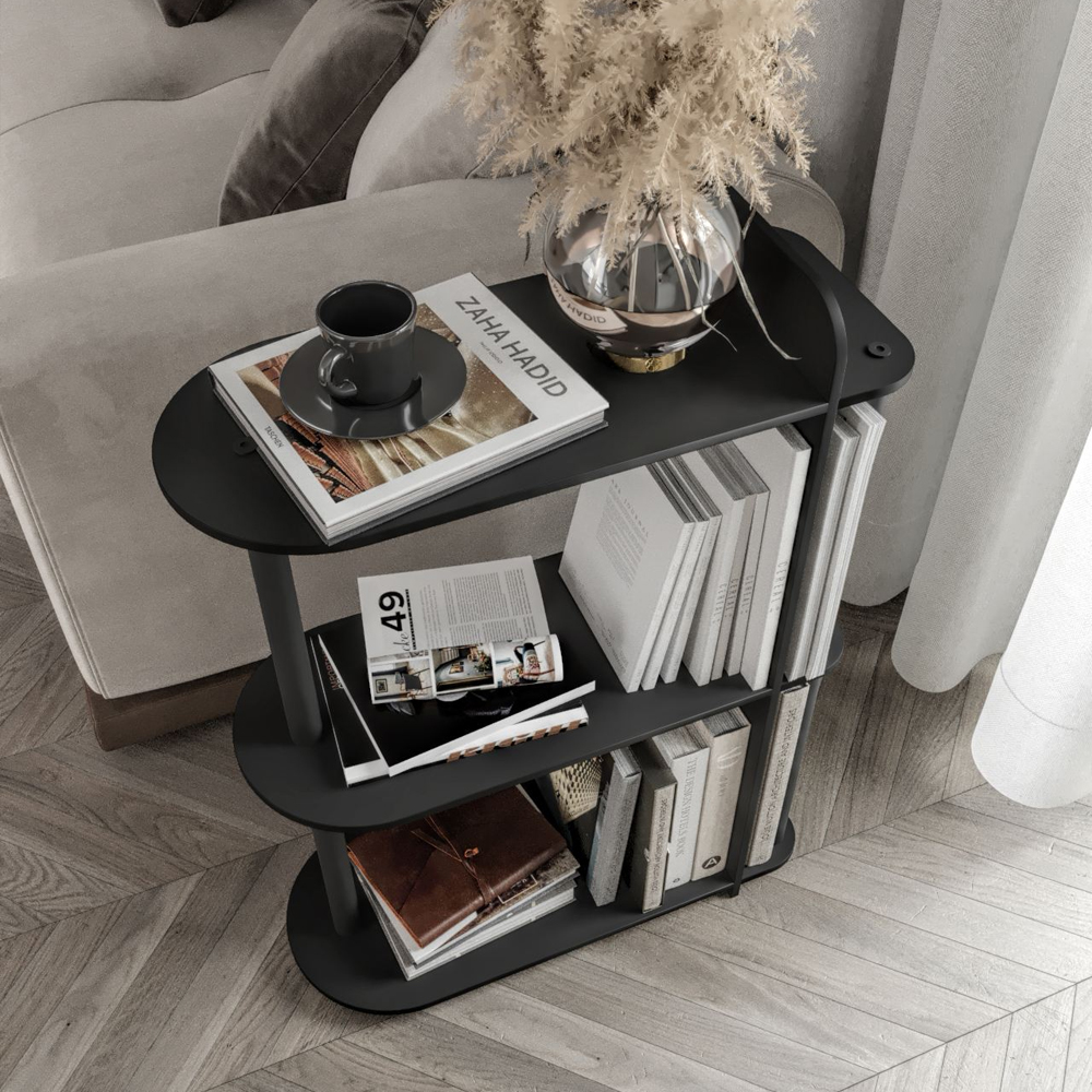 Kaiteki Wooden Side Table in Black
