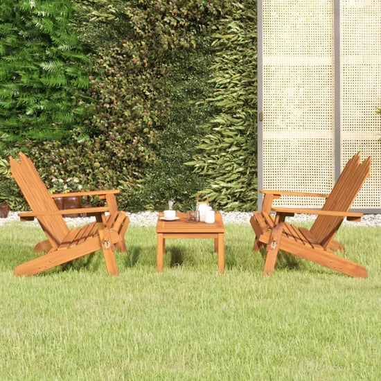 Read more about Kaius solid wood 3 piece garden lounge set with bench in acacia