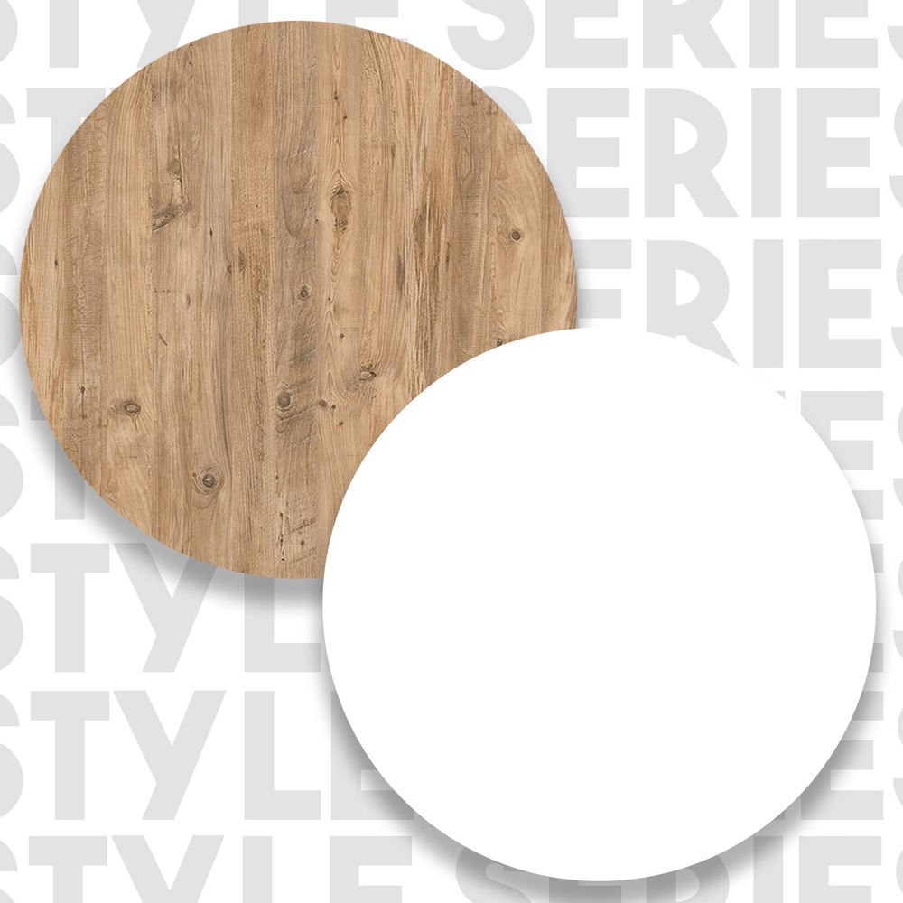 Kaizen Rectangular Wooden Bar Table in Atlantic Pine and White