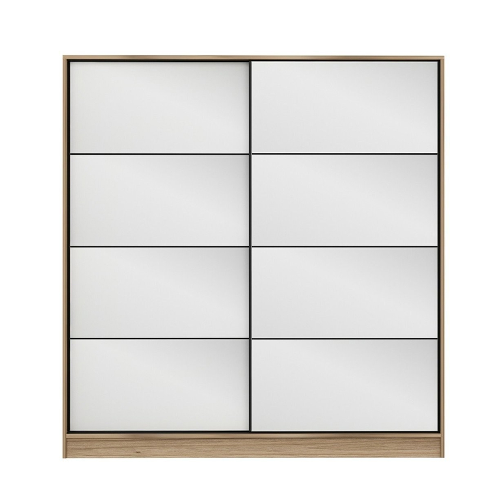 Kale 180cm Mirrored Sliding Wardrobe with 2 Doors in Dore