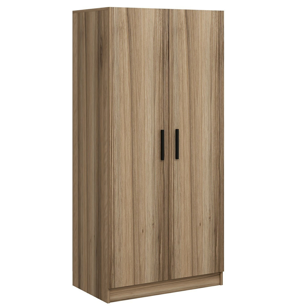Kale H210cm Wooden Wardrobe with 2 Doors in Oak