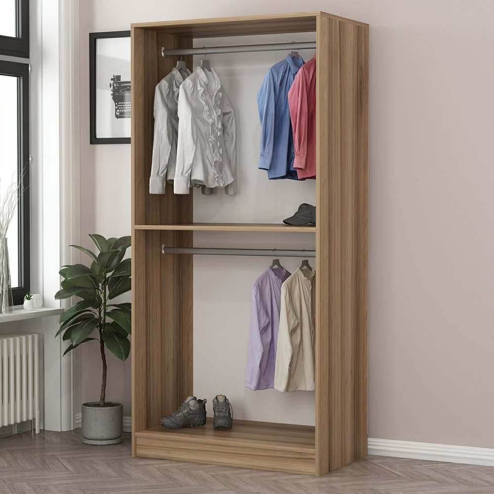 Kale H210cm Wooden Wardrobe with 2 Doors in Oak