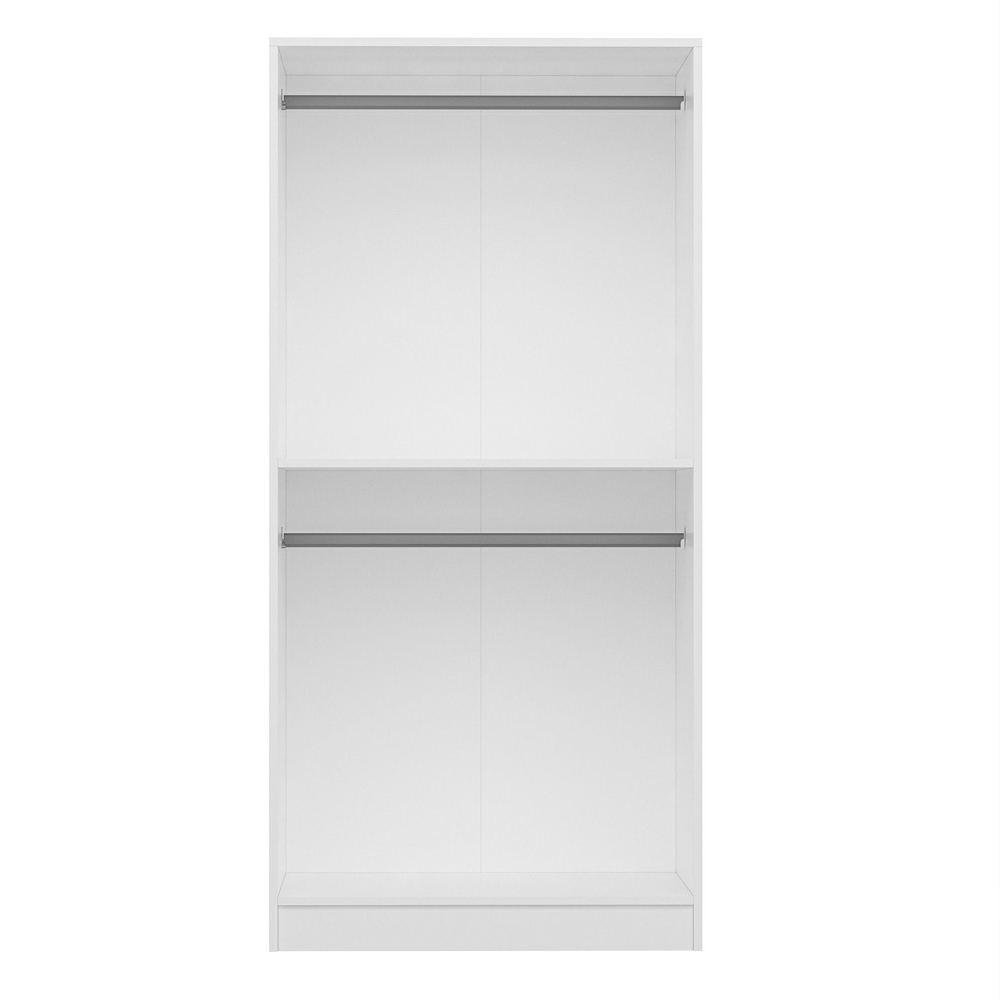 Kale H210cm Wooden Wardrobe with 2 Doors in White