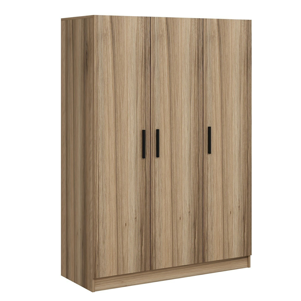 Kale H210cm Wooden Wardrobe with 3 Doors in Oak