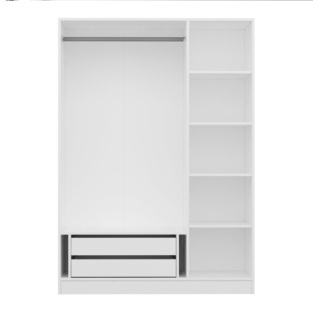 Kale H210cm Wooden Wardrobe with 3 Doors in White