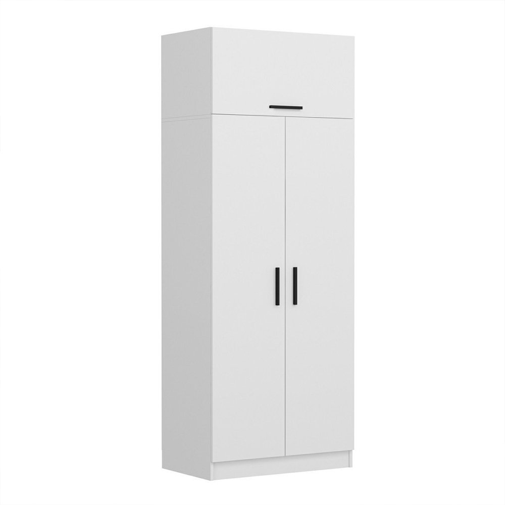 Kale H235cm Wooden Wardrobe with 3 Doors in White
