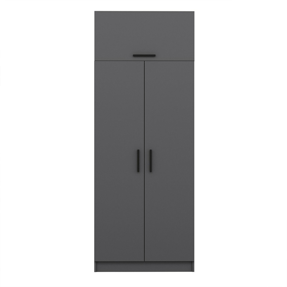 Kale H255cm Wooden Wardrobe with 3 Doors in Anthracite