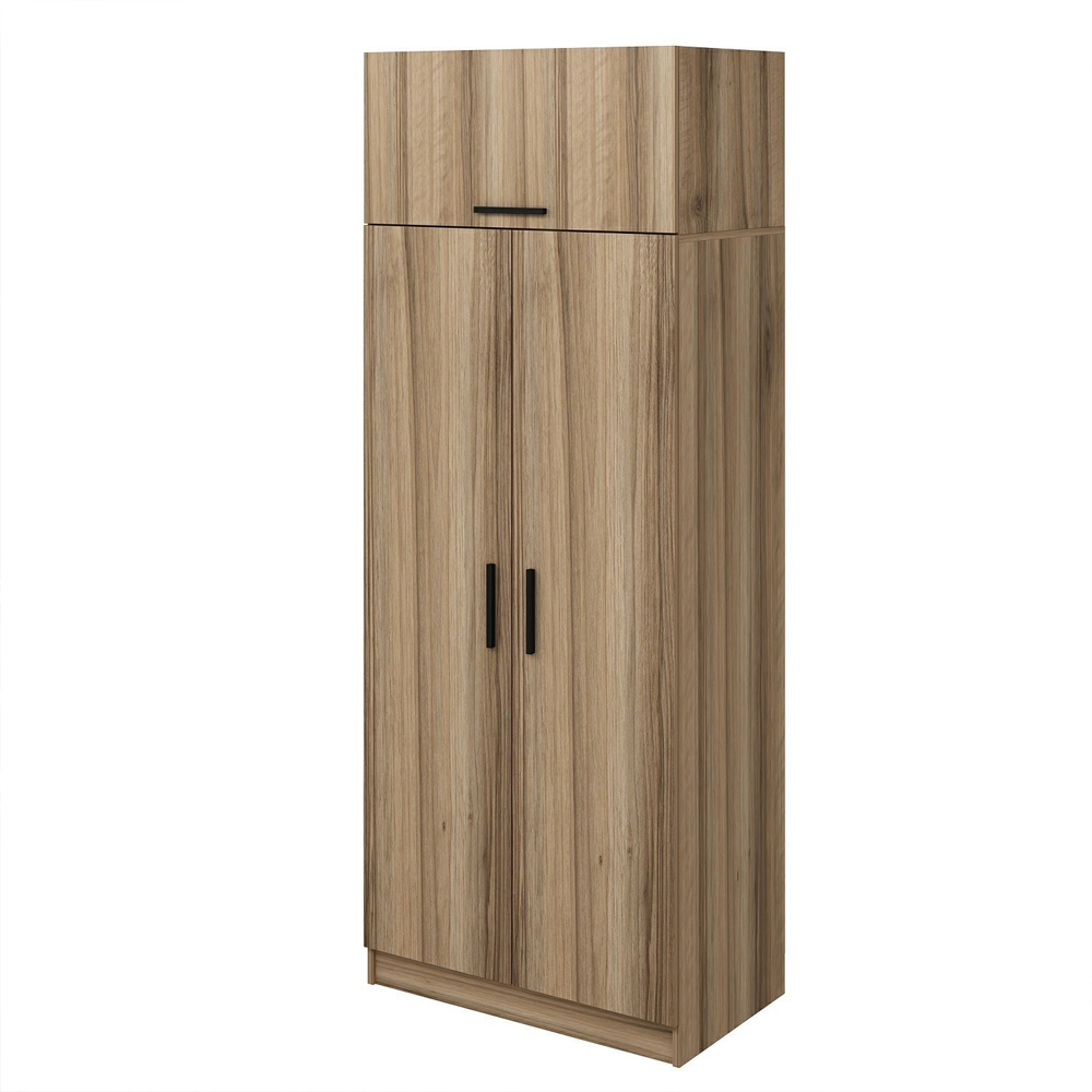 Kale H255cm Wooden Wardrobe with 3 Doors in Oak