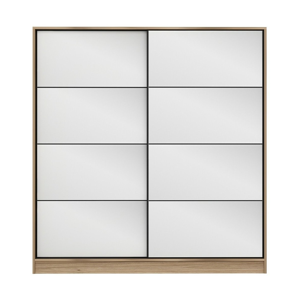 Kale Mirrored Wardrobe with 2 Sliding Doors in Dore