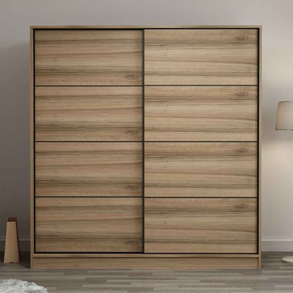 Kale Wooden Sliding Wardrobe with 2 Doors in Oak
