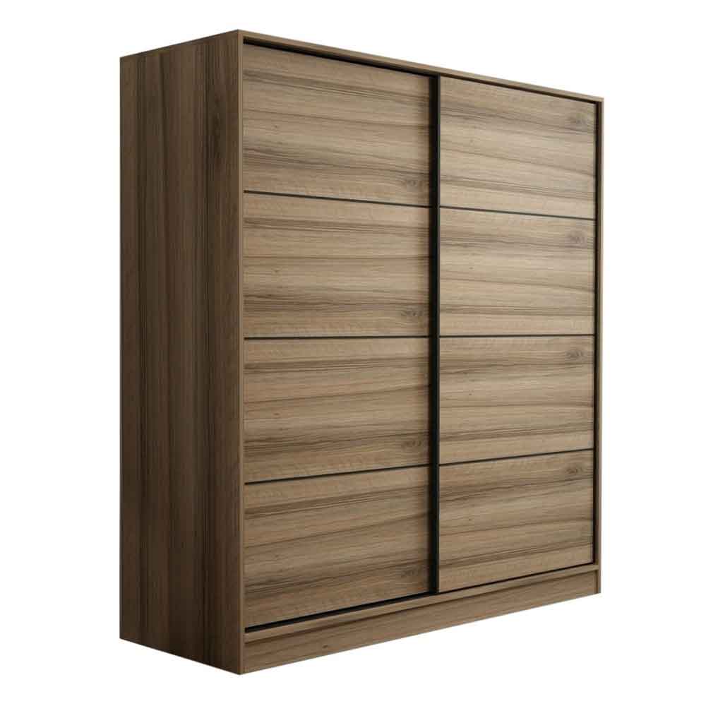 Kale Wooden Sliding Wardrobe with 2 Doors in Oak