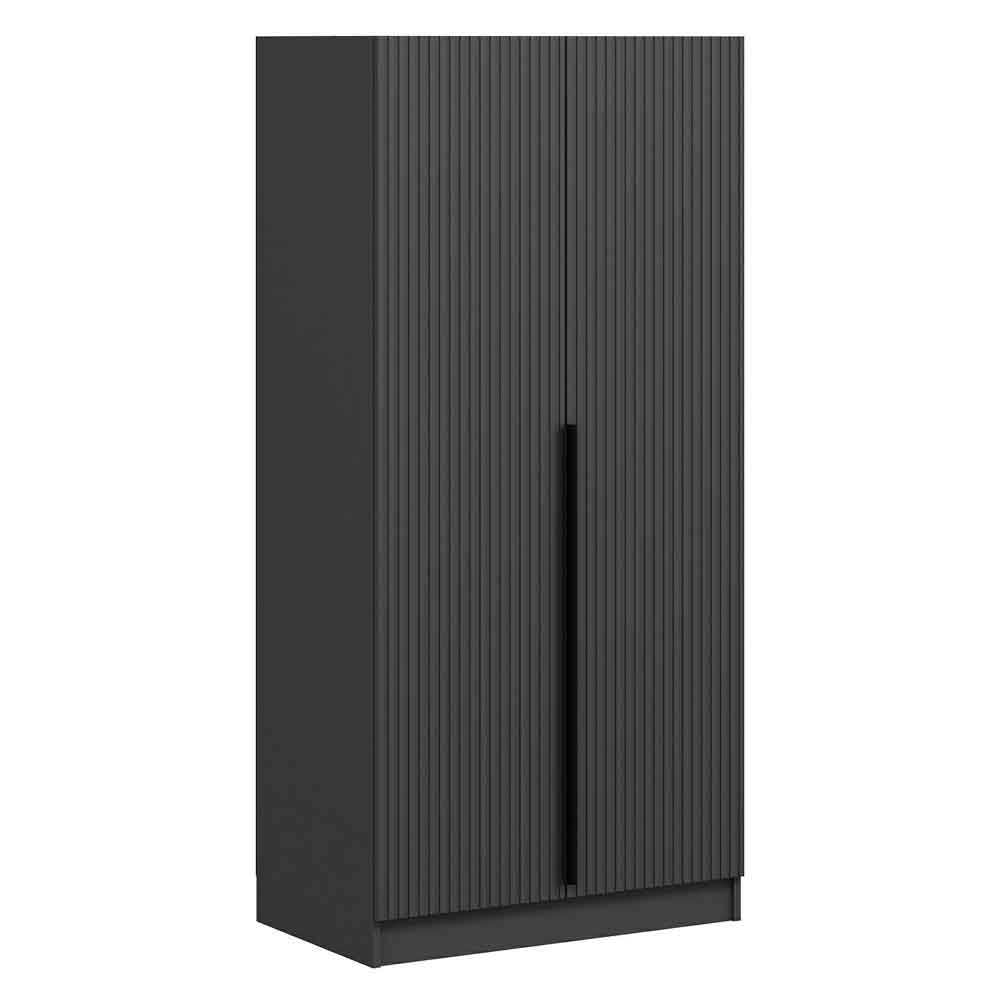 Kale Wooden Wardrobe with 2 Doors in Anthracite