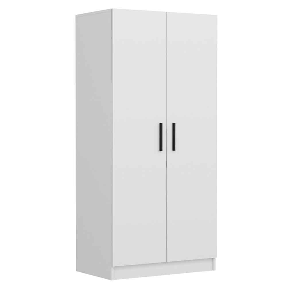 Kale Wooden Wardrobe with 2 Doors in White