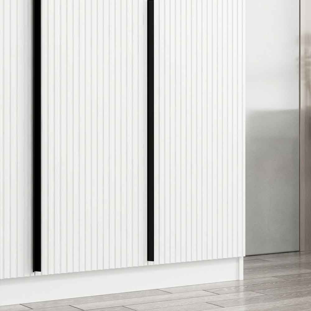 Kale Wooden Wardrobe with 3 Doors in White