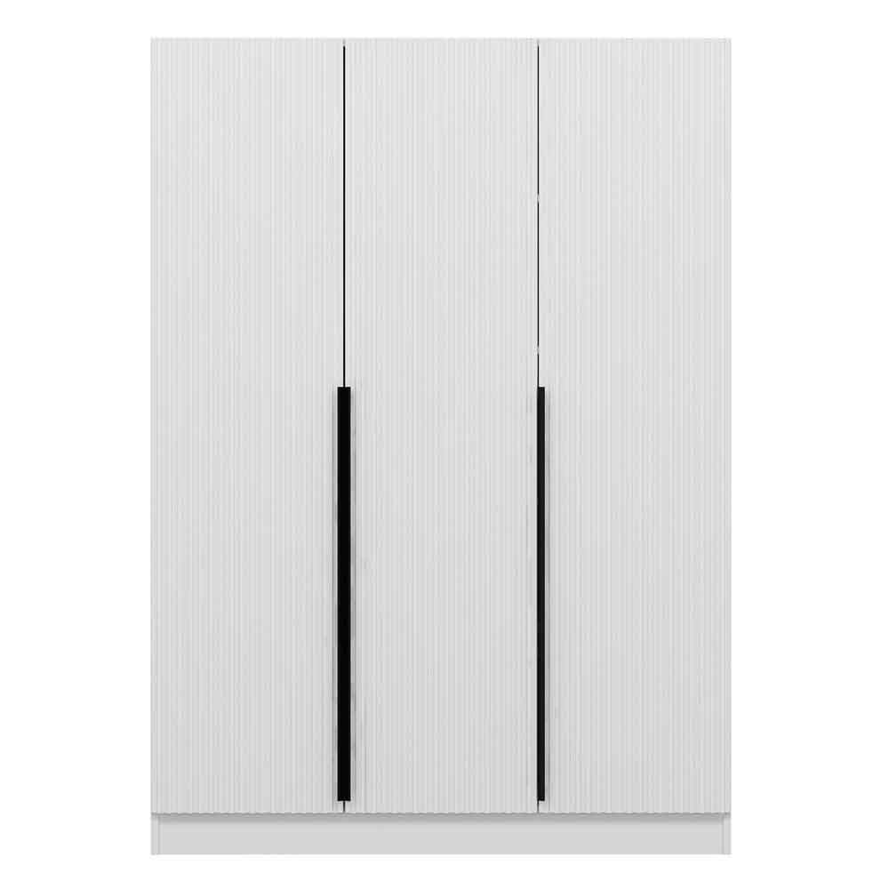 Kale Wooden Wardrobe with 3 Doors in White