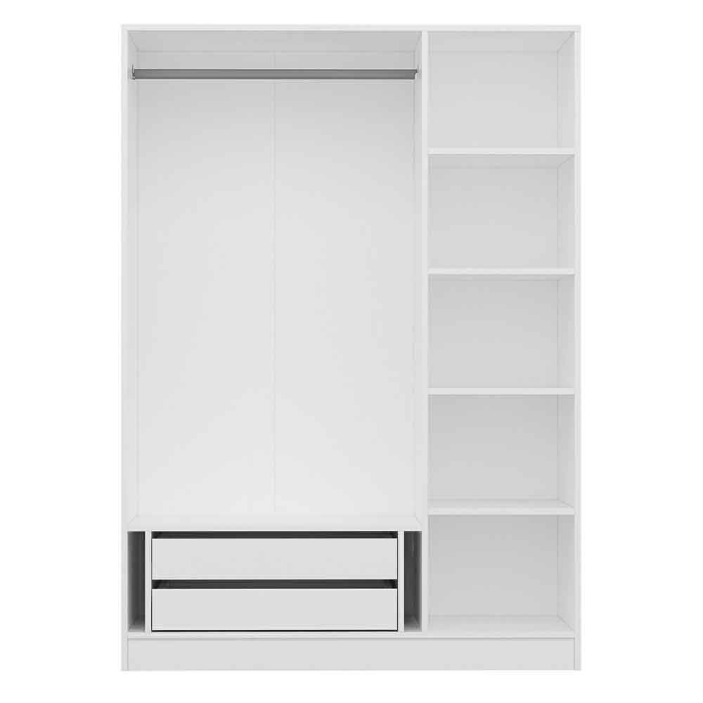 Kale Wooden Wardrobe with 3 Doors in White