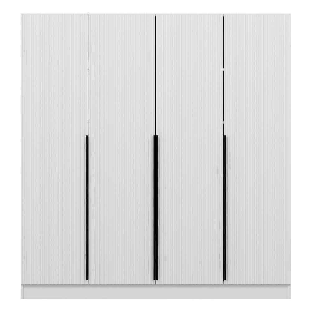 Kale Wooden Wardrobe with 4 Doors in White