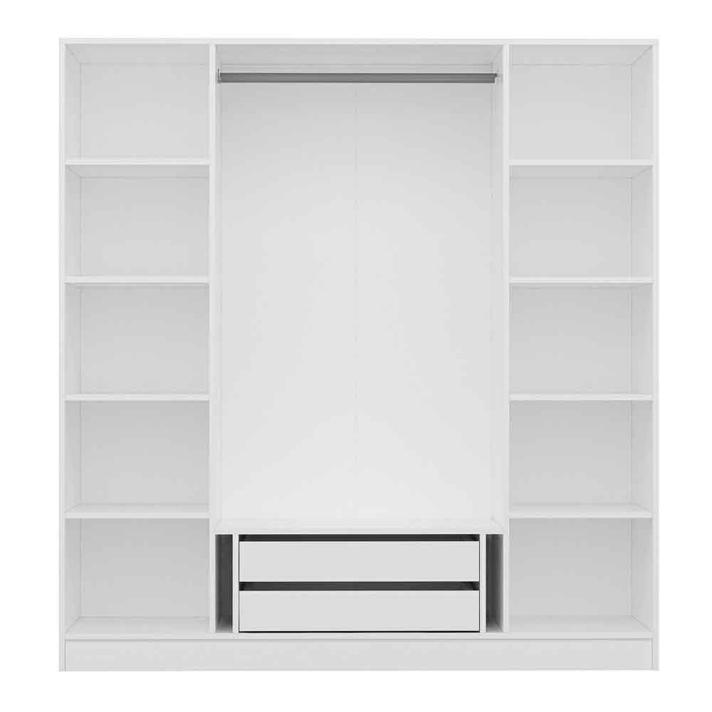 Kale Wooden Wardrobe with 4 Doors in White