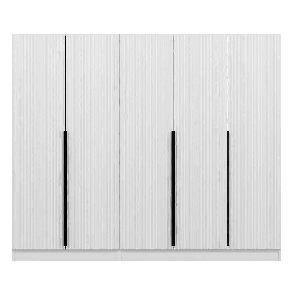 Kale Wooden Wardrobe with 5 Doors in White