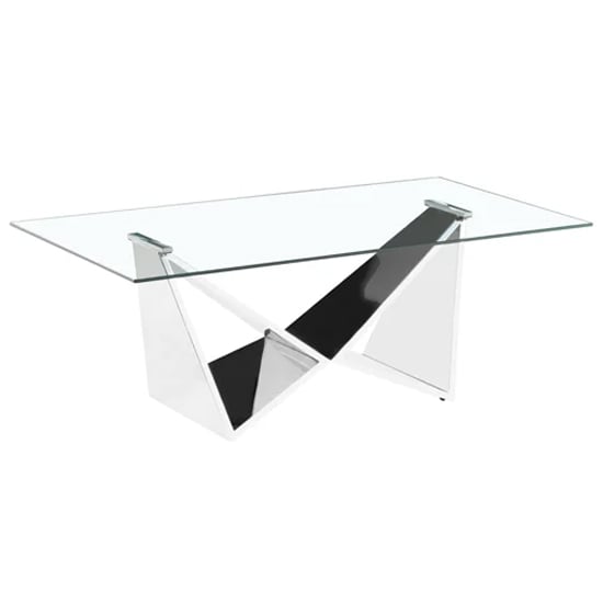 Read more about Kalila clear glass coffee table with silver base