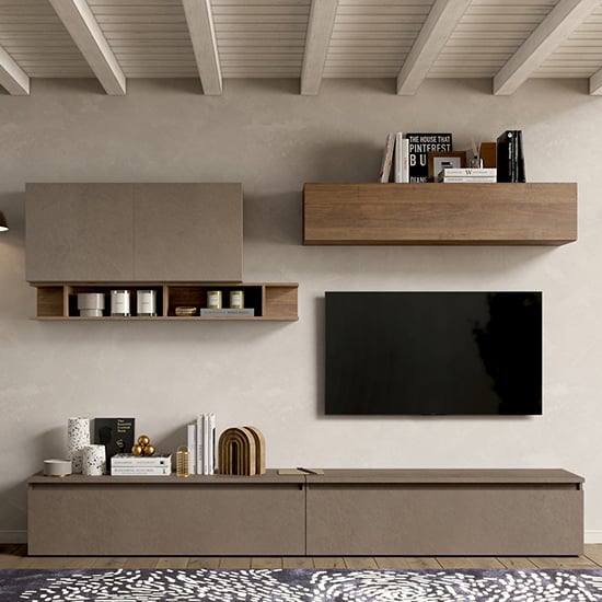 Read more about Kalista wooden entertainment unit in bronze and mercure