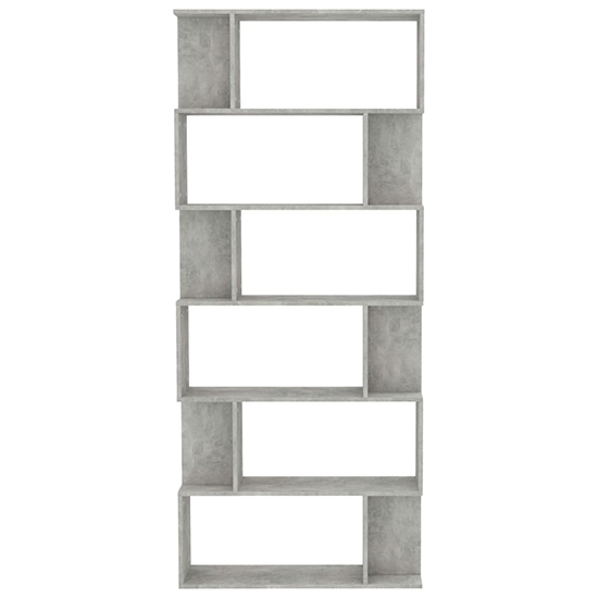 Kalle Wooden Bookcase And Room Divider In Concrete Effect