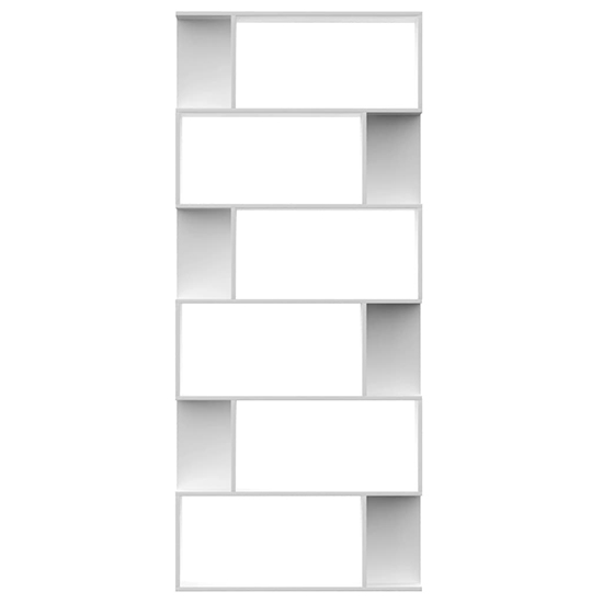 Kalle Wooden Bookcase And Room Divider In White