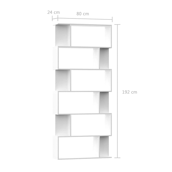 Kalle Wooden Bookcase And Room Divider In White