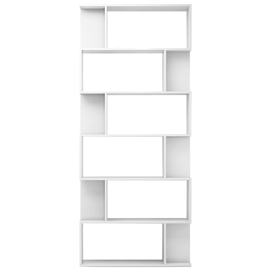 Kalle High Gloss Bookcase And Room Divider In White_5