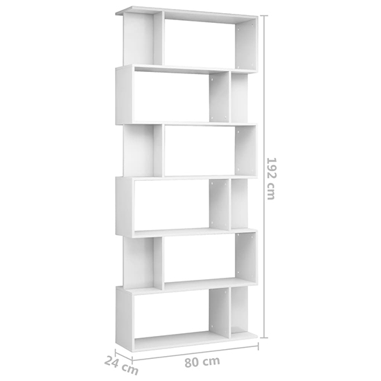 Kalle High Gloss Bookcase And Room Divider In White_6