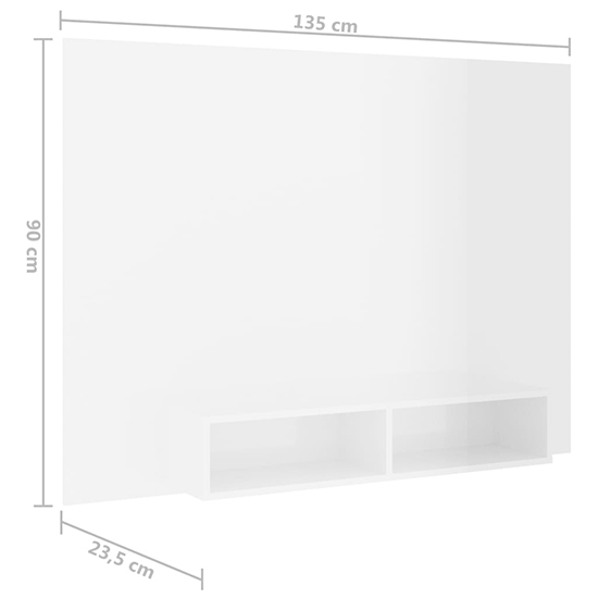 Kalona High Gloss Wall Hung Entertainment Unit In White_6